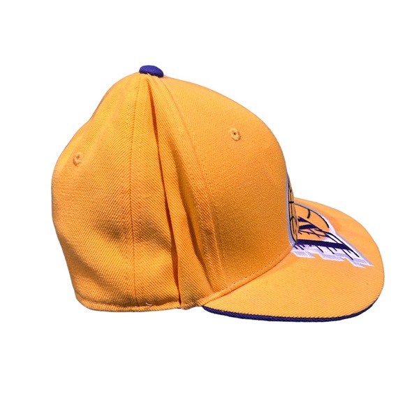 Vintage Adidas NBA Los Angeles Lakers Big Logo Spell Out Hat Cap Size Small - Picture 5 of 5